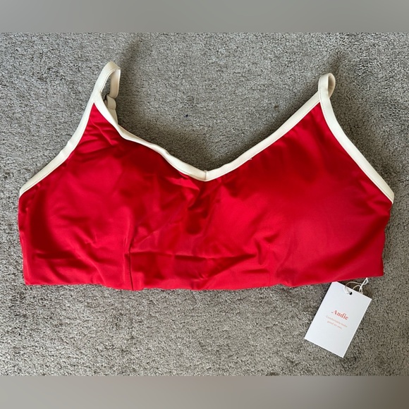 Andie Swim The Bells Top in Poppy Red Size XXL Sustainable Bikini Eco-Friendly - Picture 3 of 8